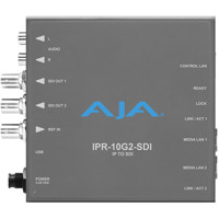 

AJA IPR-10G2-SDI Bridging HD Single Channel SMPTE ST 2110 IP Video and Audio to 3G-SDI Mini Converter with Hitless Switching