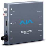 

AJA IPR-10G-HDMI Single Channel Bridging SMPTE ST 2110 Video and Audio to HDMI Converter