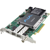 

AJA KONA IP Video/Audio I/O card, 8-Lane PCIe 2.0, 2x 10 GigE SFP cages, HDMI monitoring output, Reference/LTC input