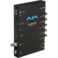 

AJA RovoRx-SDI UltraHD/HD HDBaseT Receiver to 6G/3G-SDI and HDMI Frame Sync with PoH, Genlock