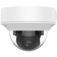 

Alibi 5MP IP Dome 131ft IR Starlight Smart Sense 2.7-13.5mm Motorized VF WDR Audio-Alarm IO Ultra H.265 SD-Card, HNC25-VUZAI-0