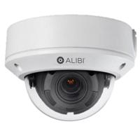 

Alibi ALI-NS1144VR 4MP 2688x1520 100' IR WDR Day & Night Outdoor IP Dome Security Camera with 2.8-12mm Motorized Varifocal Lens, 20 fps, H.264 & H.265, IP67, IK10