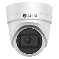 

Alibi ALI-NS2128R 4K 8MP 100' IR Outdoor Day & Night WDR Turret Dome IP Security Camera, 2.8-12mm Varifocal Lens, Vandalproof, White