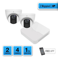

Alibi 2 Camera 2 MP IR IP Turret System with 4 Channel NVR 1TB