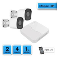 

Alibi 2 Camera 8MP IR IP Bullet System with 4 Channel NVR 1TB, SCSYSN8-B2041