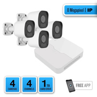 

Alibi 8-Megapixel IP Security System 4 x IR Bullet Cameras, 4-Channel Network Video Recorder, 1TB Pre-Installed Hard Drive, SCSYSN8-B4041