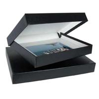 

Archival Methods Onyx 8x10x2" Portfolio Box, 8.5x10.5", Black Buckram / White Lining.