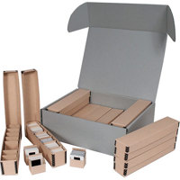 

Archival Methods 35mm Slide Storage Kit, Includes 96 Slide Trays, 12 Slide Boxes, 100 Slide Dividers & Master Box, Blue/Gray