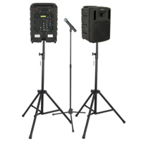 

AmpliVox B8004 Titan Wireless Platinum Package, Includes Titan Wireless Portable PA System, S1691T Speaker Transmitter, SC800 Companion Speaker, Wired Handheld Dynamic Microphone, S1073 Mic Stand, 2x Headset Mic, 2x S1080 Heavy Duty tripod, Protective Cov