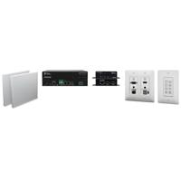 

Aurora Multimedia One Room-One Cable Kit with Ethernet, USB (HOST Side) and Web Control, Includes 2x DXW-2EUH Wall Plate Switcher (Black, White), 2x DXE-CAT-RX3-A HDBaseT Receiver with 2x 35W Amplifier, 4x SKR-22T Ceiling Tile Speakers, 2x DXB-8 8-Button 