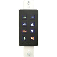 

Aurora Multimedia DXB-8 1 Gang Decora 8-Button Wall Plate Controller for Any RS-232 Device, Low Depth 0.5", 2x RS-232 Ports, Black