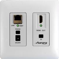 

Aurora Multimedia DXW-2E-RX2 HDMI HDBaseT Wall Plate Receiver with Ethernet, White