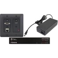 

Aurora Multimedia DXW-2E-S3 One Room-One Cable Kit, Includes DXW-2E Wall Plate, DXE-CAT-RX3 Receiver Unit, Black