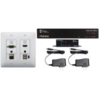 

Aurora Multimedia 2-Input 330'/600' HDBaseT CAT Wall Plate Extender with Audio I/O and Web Control, VGA, HDMI, LAN, USB 2.0, White