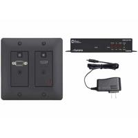

Aurora Multimedia 4K HDBaseT Wall Plate (VGA/HDMI) with Receiver & Power Supply - Black