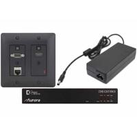 

Aurora Multimedia 2 Input HDBaseT VGA/HDMI 330'/600' CAT Wall Plate Receiver with Built-In 2x35W Amp, Black