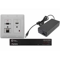 

Aurora Multimedia 2 Input HDBaseT VGA/HDMI 330'/600' CAT Wall Plate Receiver with Built-In 2x35W Amp, White