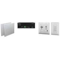 

Aurora Multimedia One Room-One Cable Kit, Includes 2x DXW-2 Wall Plate Switcher (Black, White), 2x DXE-CAT-RX3-A HDBaseT Receiver with 2x 35W Amplifier, 4x SKR-22T Ceiling Tile Speakers, 2x DXB-8 8-Button Controller Keypad