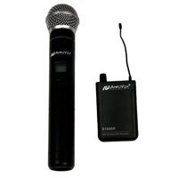 

AmpliVox S1623 16-Channel Wireless UHF Handheld Mic Kit, Includes S1695 Handheld Microphone with Wireless Transmitter and S1690R Bodypack Receiver