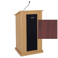 

AmpliVox Chancellor Lectern with 50 Watt PA & Wired Mic, Mahogany