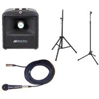 

AmpliVox S6820 Basic Mega Hailer Bluetooth PA System with Wired Handheld Dynamic Microphone, Mic Stand and Tripod