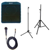 

AmpliVox S6920 Basic AirVox Bluetooth PA System with Wired Handheld Dynamic Microphone, Mic Stand and Tripod