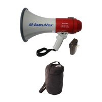 

AmpliVox SB602R Mity-Meg Plus with Rechargeable Battery Pack - With AmpliVox S1945 MityMeg Megaphone Carrying Case, Black