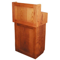 

AmpliVox SN3010 Non-Sound Oxford Solid Wood Lectern with Removable Tabletop, Cherry