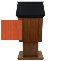 

AmpliVox SN3040A Patriot Power Lift Solid Hardwood Adjustable Height Lectern without Sound System, Cherry