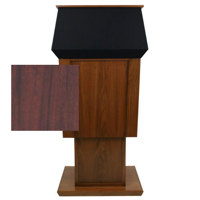 

AmpliVox SN3045A Patriot Plus Power Lift Solid Hardwood Adjustable Height Lectern without Sound System, Mahogany