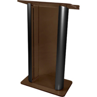

AmpliVox SN3080 27" Wide Contemporary Alumacrylic Lectern, Smoked with Black Aluminum Panels