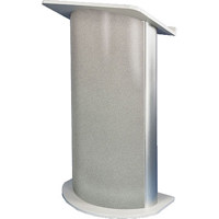 

AmpliVox SN3125 Grey Granite Curved Radius Lectern with Satin Anodized Aluminum