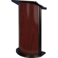 

AmpliVox SN3135 Jewel Mahogany Curved Radius Lectern with Black Anodized Aluminum