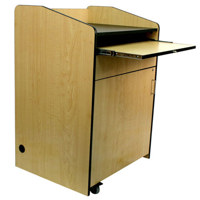 

AmpliVox SN3235 Multimedia Presentation Plus Podium, Maple Wood