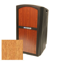 

AmpliVox Pinnacle Multimedia Hard Shell Plastic Podium with No Sound System, Medium Oak