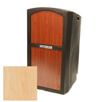 

AmpliVox Pinnacle Multimedia Hard Shell Plastic Podium with No Sound System, Maple