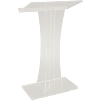 

AmpliVox SN3520 Acrylic "X" Style Floor Lectern, Clear