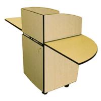 

AmpliVox SN3640 Mobilite Computer Multimedia Lectern with Viewport, Maple