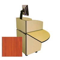 

AmpliVox SN3645 Mobilite Computer Multimedia Lectern with Wingtop Folding Shelf, Cherry