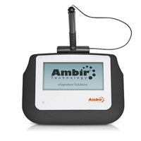 

Ambir ImageSign Pro 110 Electronic Signature Capture Pad, 4" Backlit Display, 104dpi Resolution, 4x2" Active Signing Area, USB
