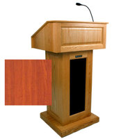 

AmpliVox SS3020 Victoria Lectern System with 50 Watt Amplifier, 4 Built-In Jensen Speakers and Handheld Microphone - Cherry