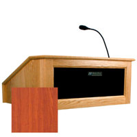 

AmpliVox SS3025 Victoria Tabletop Lectern System with 50 Watt Amplifier & Handheld Microphone - Cherrywood