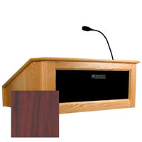 

AmpliVox SS3025 Victoria Tabletop Lectern System with 50 Watt Amplifier & Handheld Microphone - Mahogony