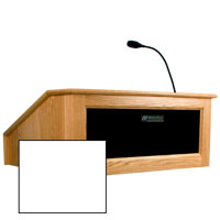 

AmpliVox SS3025 Victoria Tabletop Lectern System with 50 Watt Amplifier & Handheld Microphone - Walnut