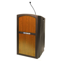 

AmpliVox ST3250 Pinnacle Multimedia Lectern with Built-In Sensitive Hot Dynamic Gooseneck Microphone