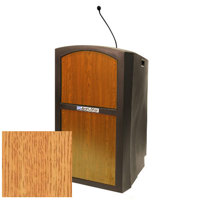 

AmpliVox Pinnacle Multimedia Lectern with Mic, Medium Oak