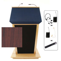 

AmpliVox SW3045 Wireless Patriot Plus Lectern with Headset Mic, Mahogany
