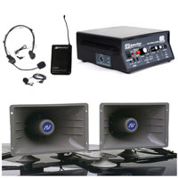 

AmpliVox SW312 Wireless Sound Cruiser Car PA System with 50W Multimedia Amplifier and Pro Handheld Cardioid Dynamic Mic