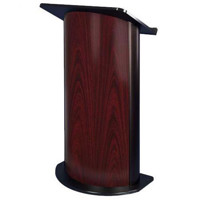 

AmpliVox SW3135 Wireless Curved Jewel Mahogany Lectern with Sound System