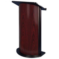 

AmpliVox SW3135 Wireless Contemporary Curved Lectern with Sound System and Headset Microphone, Jewel Mahogany